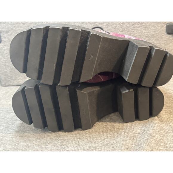 Lavender Crushed Velvet Dolls Kill Boots - Women's Size 10 - Picture 6 of 9